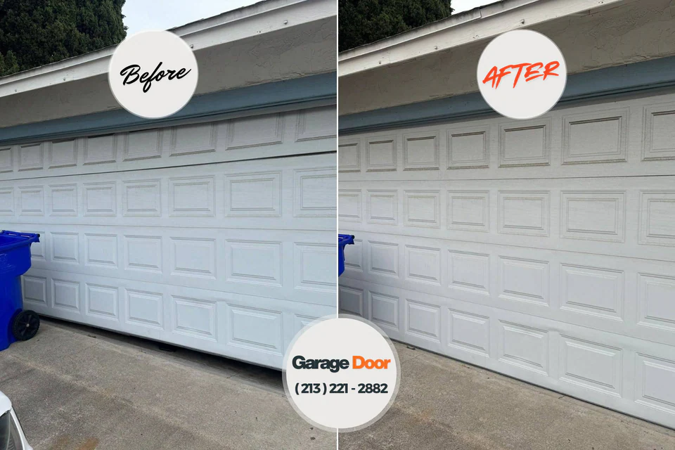 Before and after: garage door repair Great Falls, VA